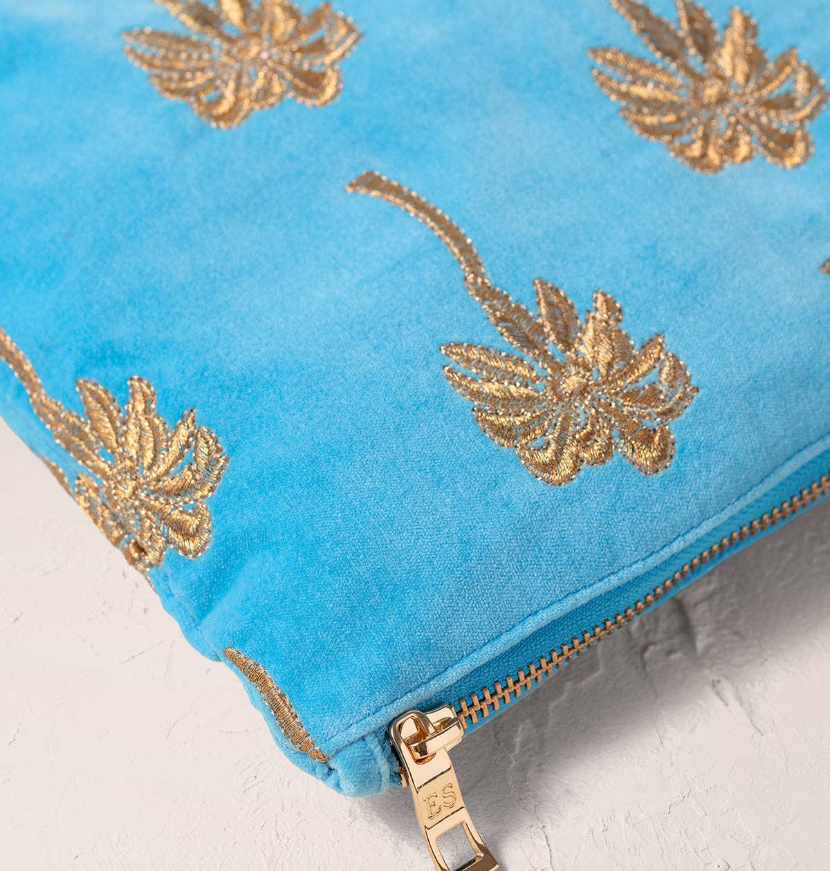 Elizabeth Scarlett Gold Palm Everyday Pouch