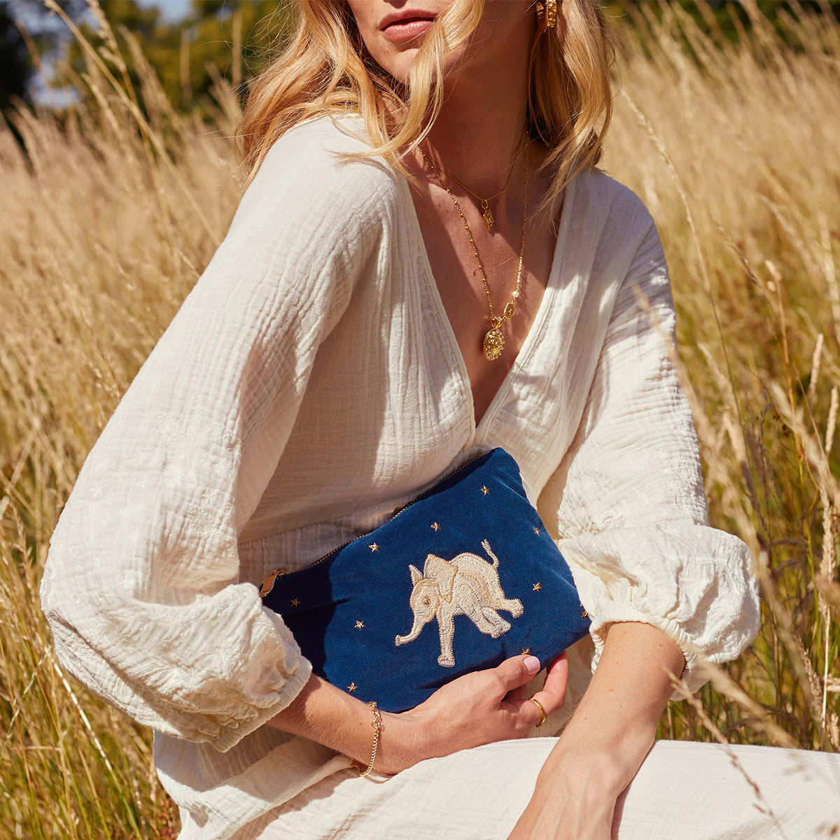 Elizabeth Scarlett Baby Elephant Conservation Mini Pouch