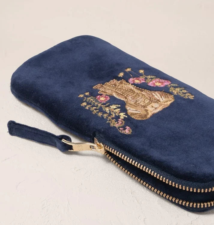 Elizabeth Scarlett - Botanical Elephant Velvet Glasses Case