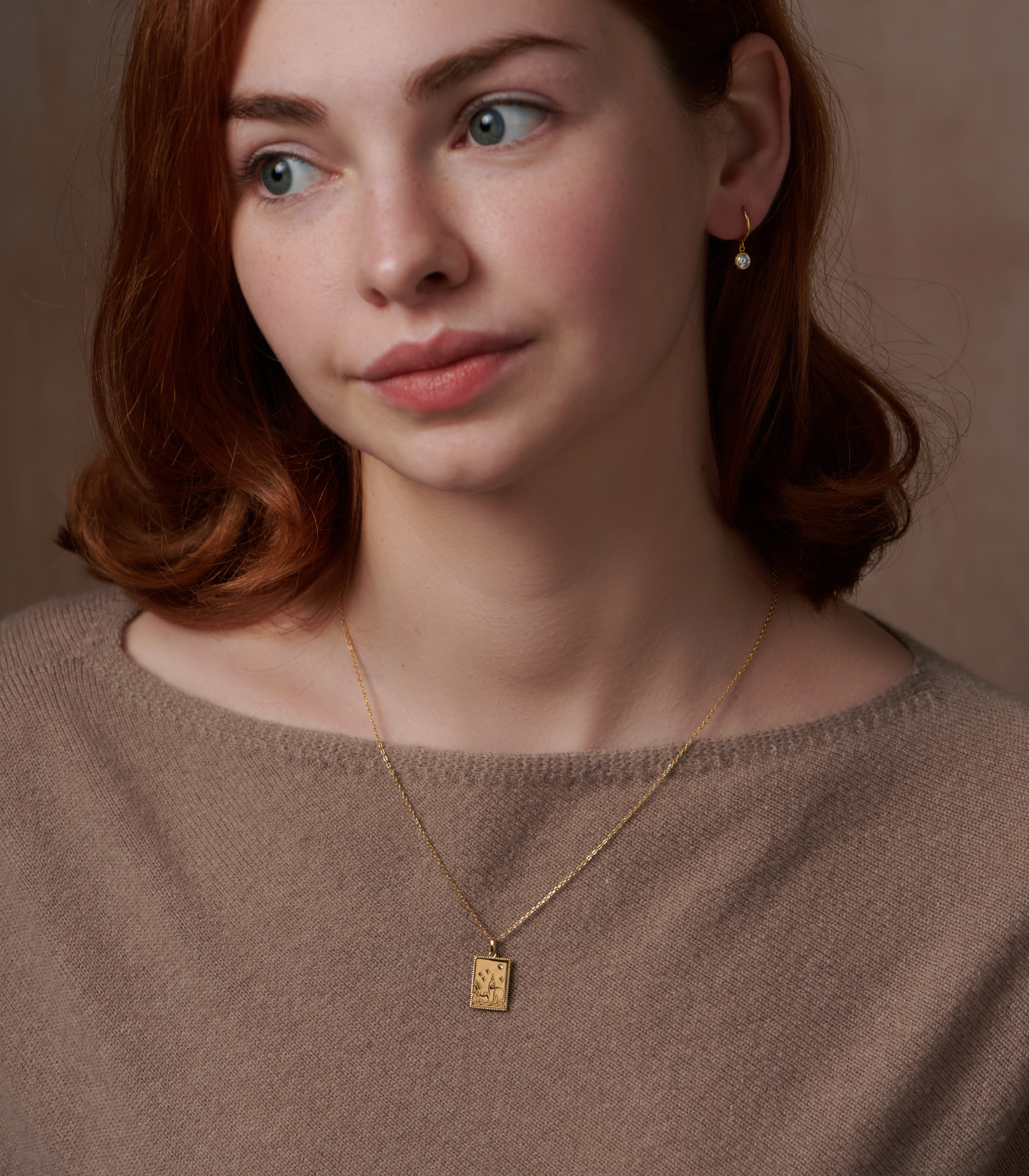 Birthstone Drop Hoop Earrings