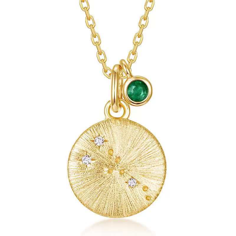 Zodiac Constellation Birthstone Necklace