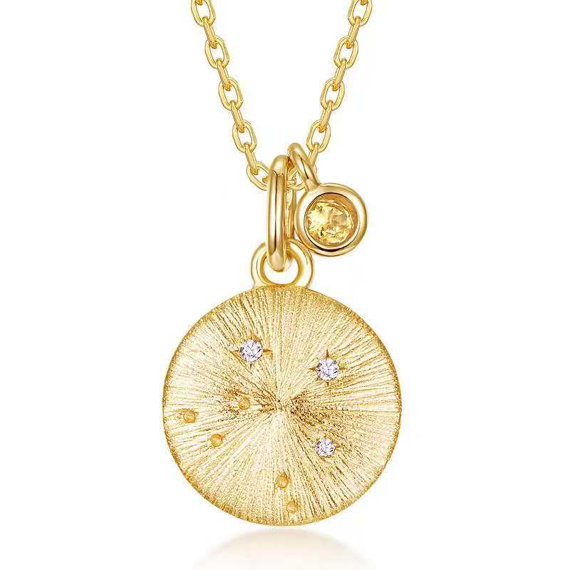 Zodiac Constellation Birthstone Necklace