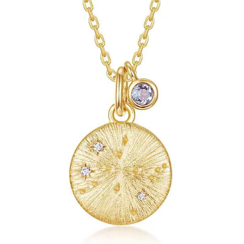 Zodiac Constellation Birthstone Necklace