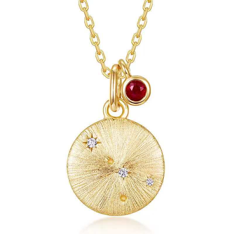 Zodiac Constellation Birthstone Necklace