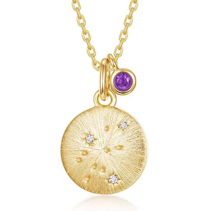 Zodiac Constellation Birthstone Necklace