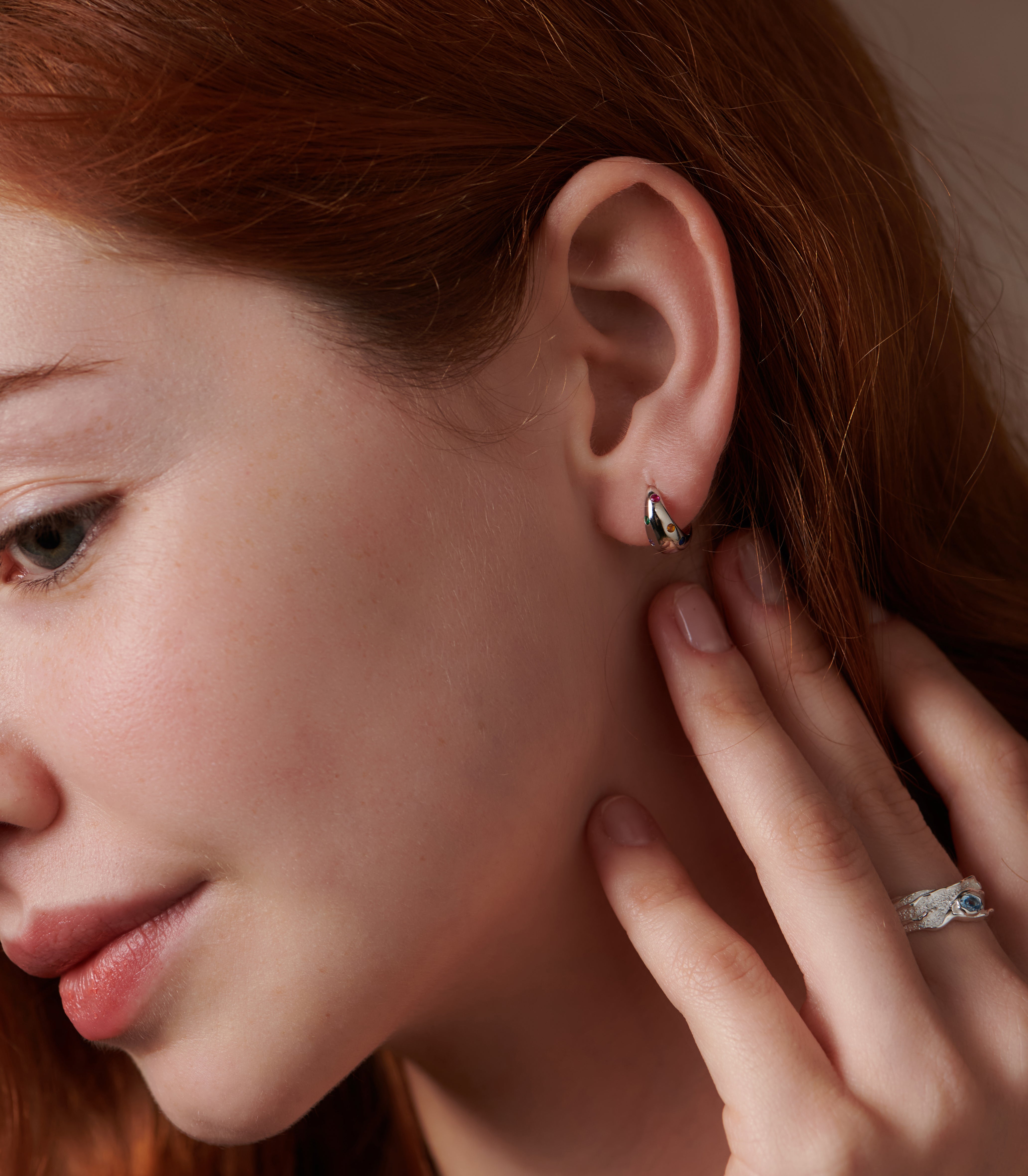 Dome Hoop Earrings