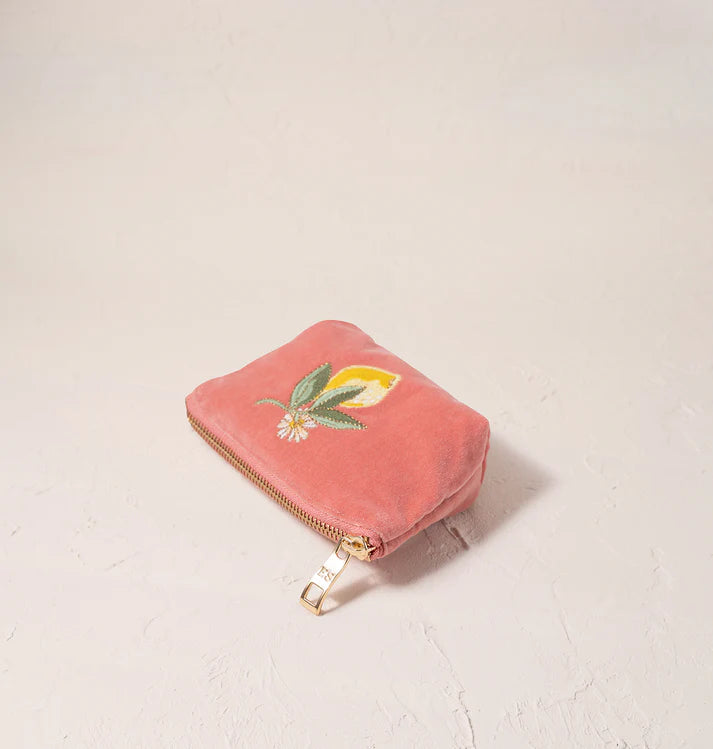 Elizabeth Scarlett Coral Lemon Blossom Coin Purse