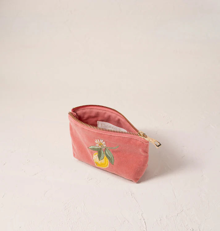 Elizabeth Scarlett Coral Lemon Blossom Coin Purse