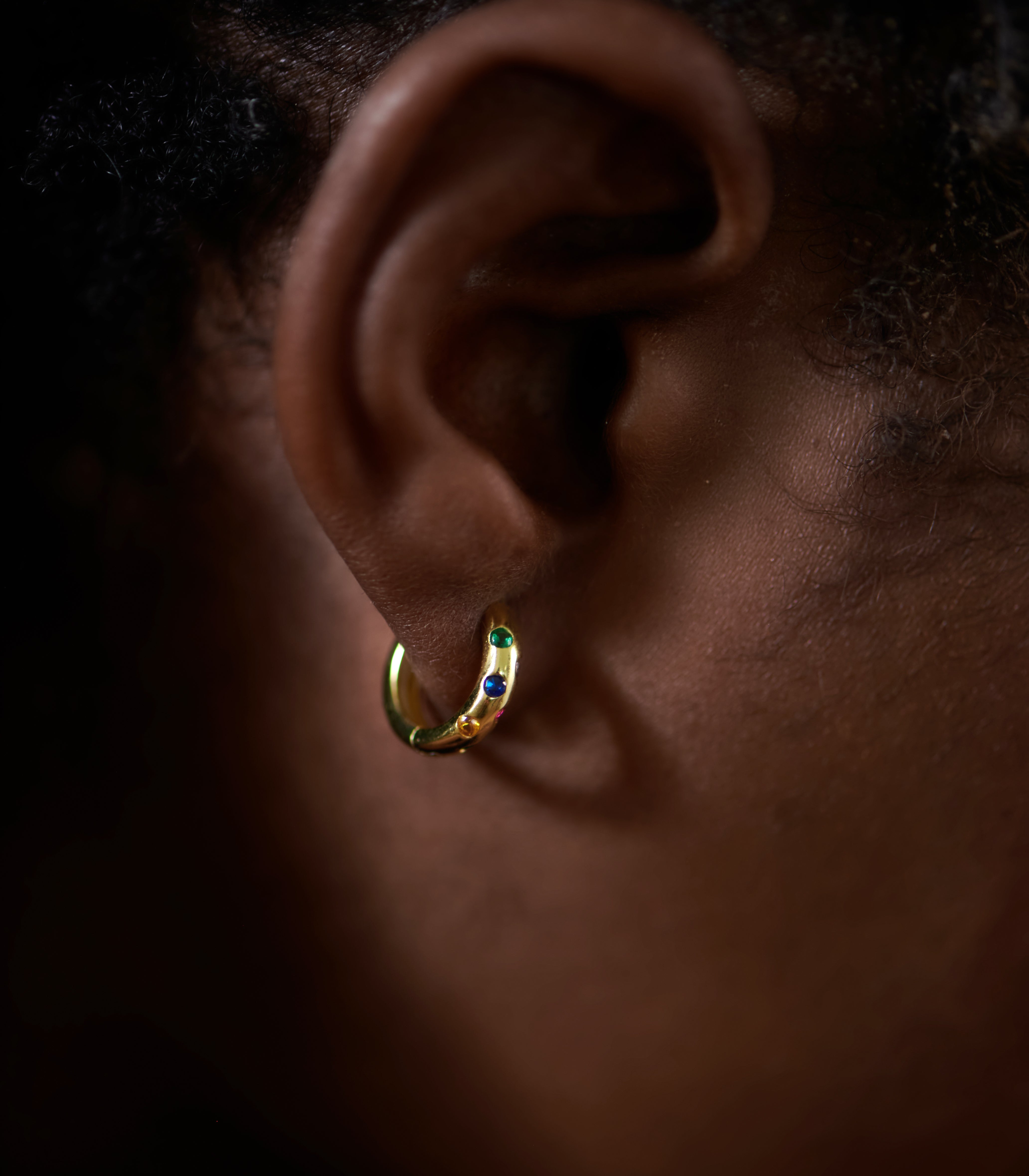 Rainbow Hoop Earrings