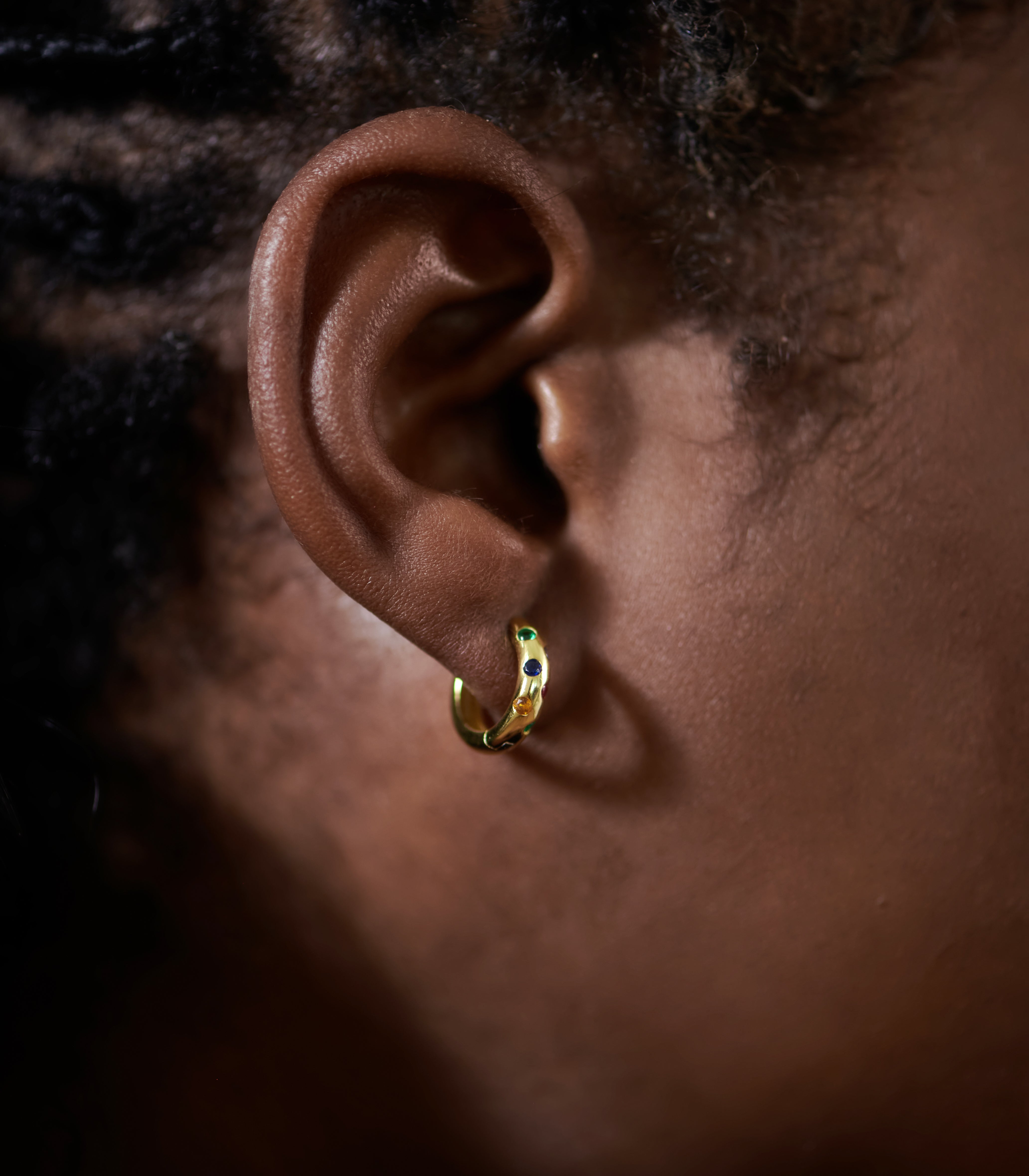 Rainbow Hoop Earrings