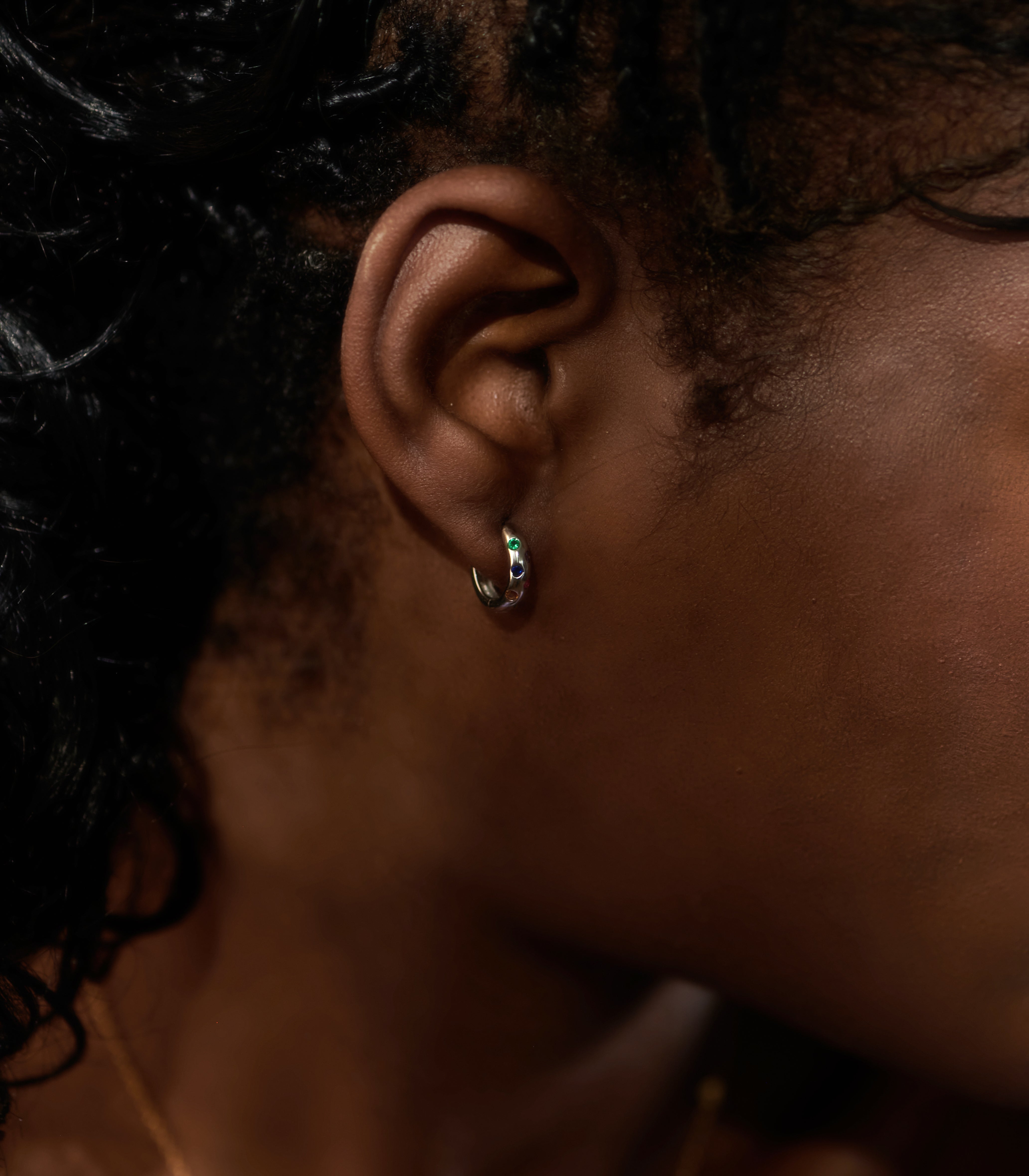 Rainbow Hoop Earrings