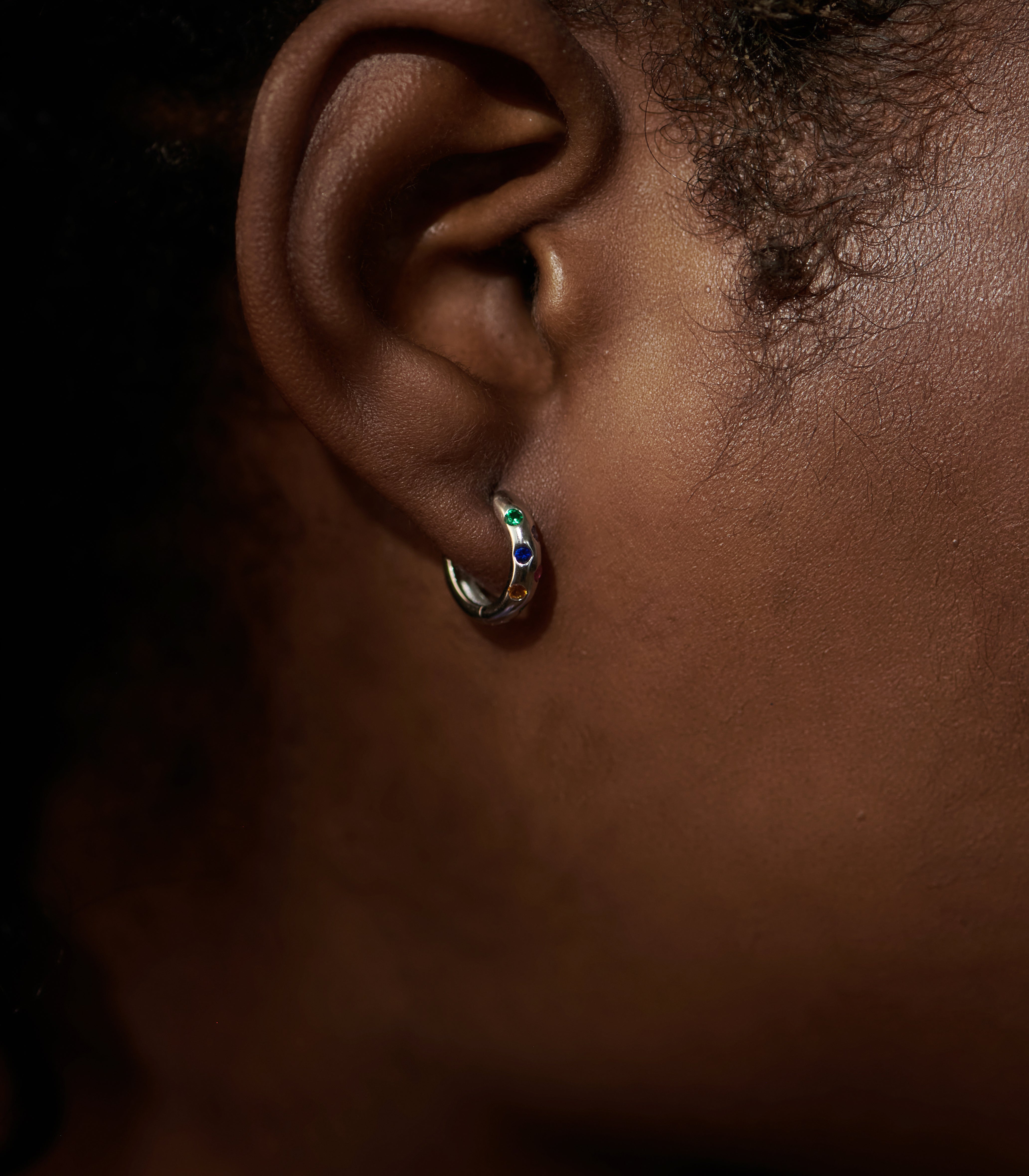 Rainbow Hoop Earrings