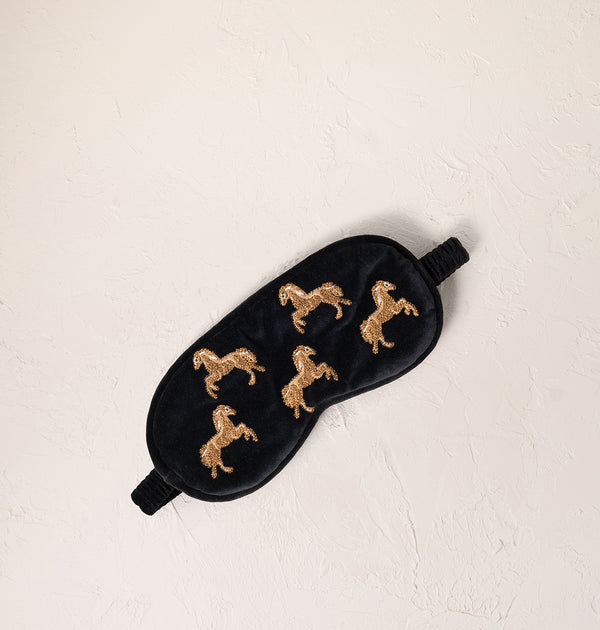 Elizabeth Scarlett Wild Horses Velvet Eye Mask