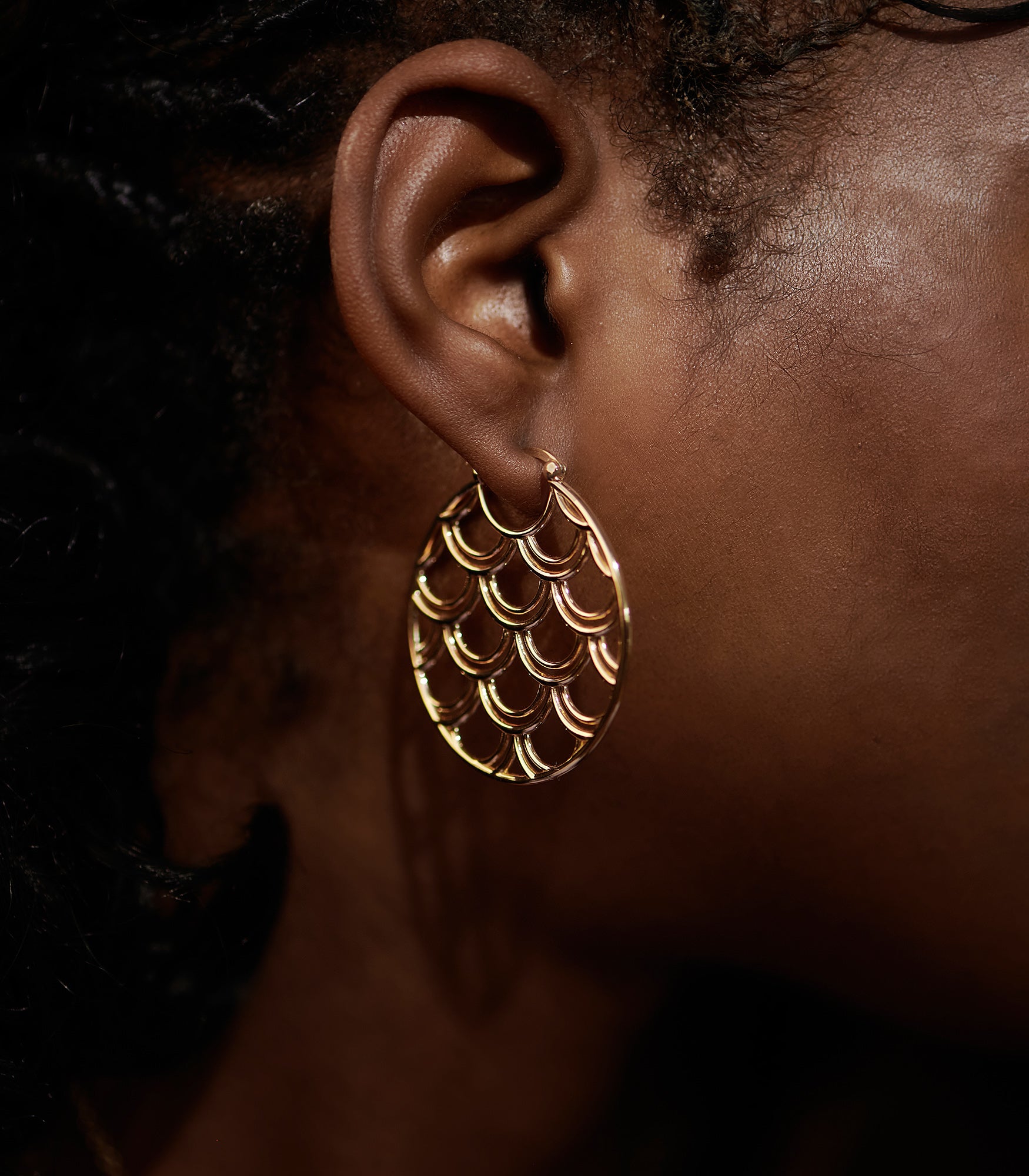 Fish Scales Earrings Medium Size