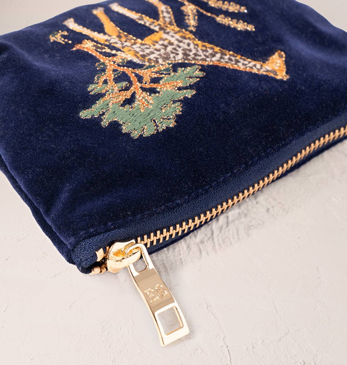 Giraffe Herd Navy Coin Purse