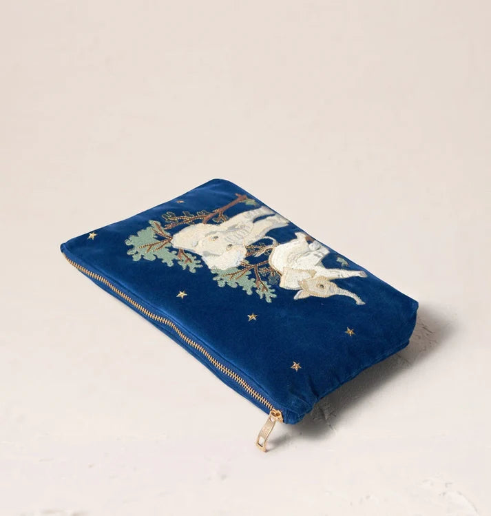 Elizabeth Scarlett Navy Baby Elephant Conservation Everyday Pouch