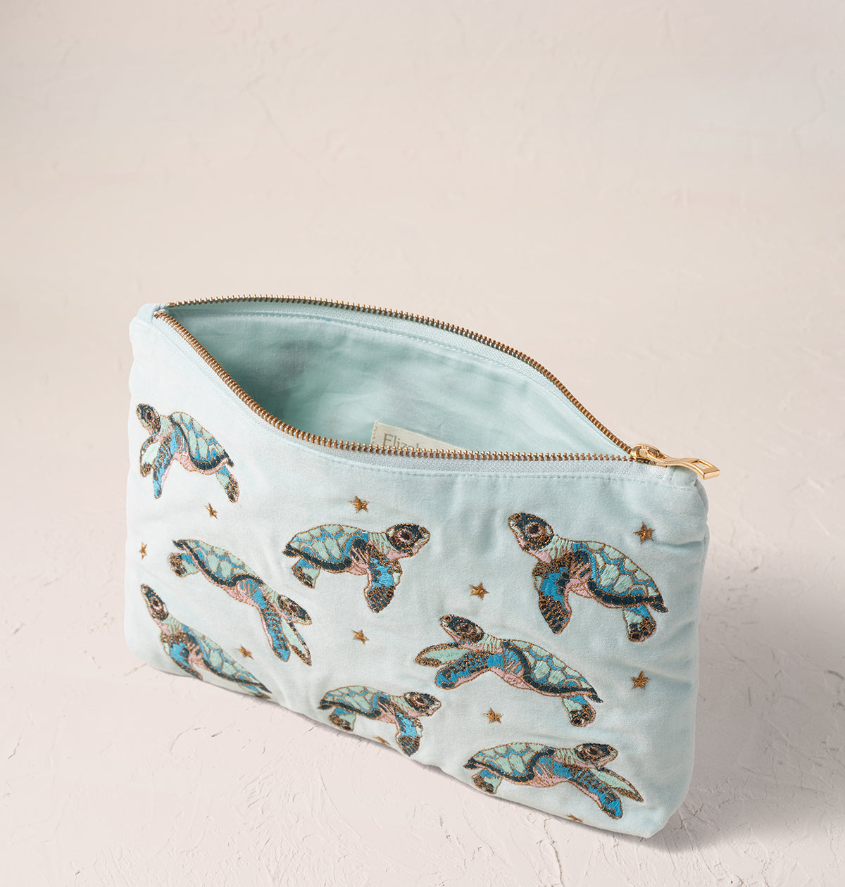 Elizabeth Scarlett Baby Turtle Ice Blue Everyday Pouch