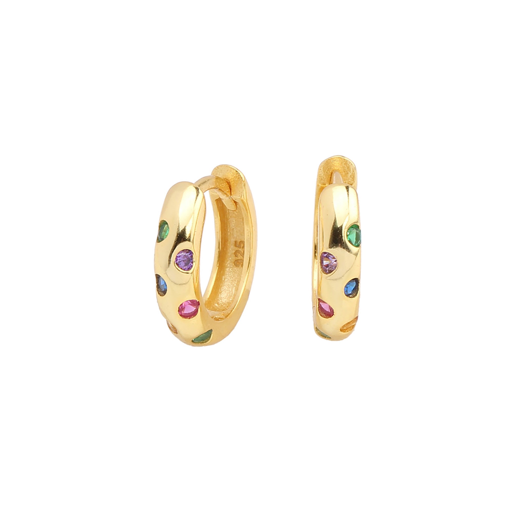 Rainbow Hoop Earrings