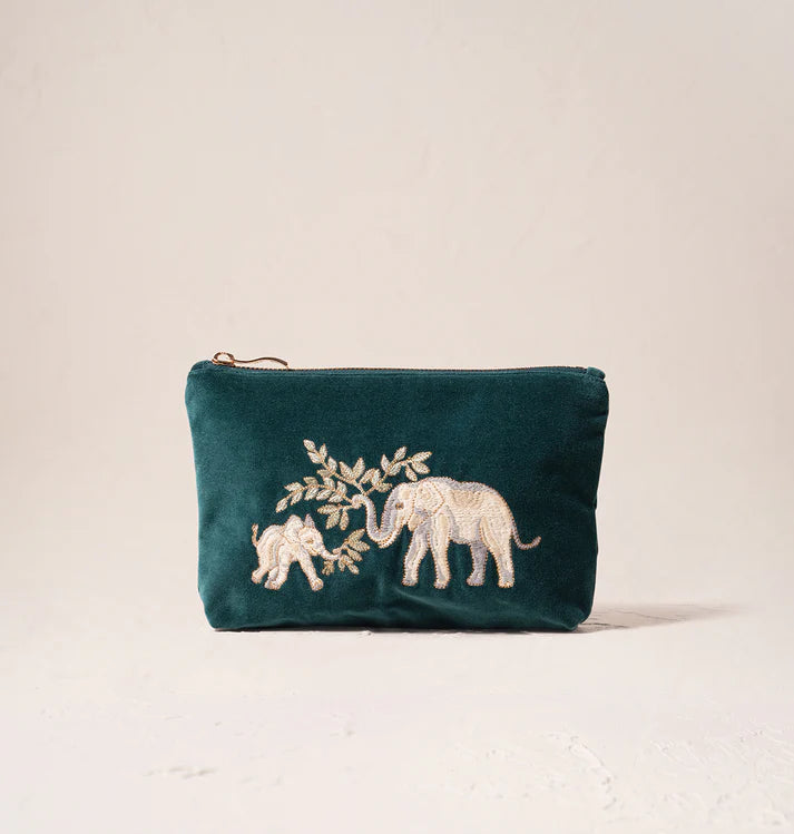 Elizabeth Scarlett Elephant Herd Mini Pouch