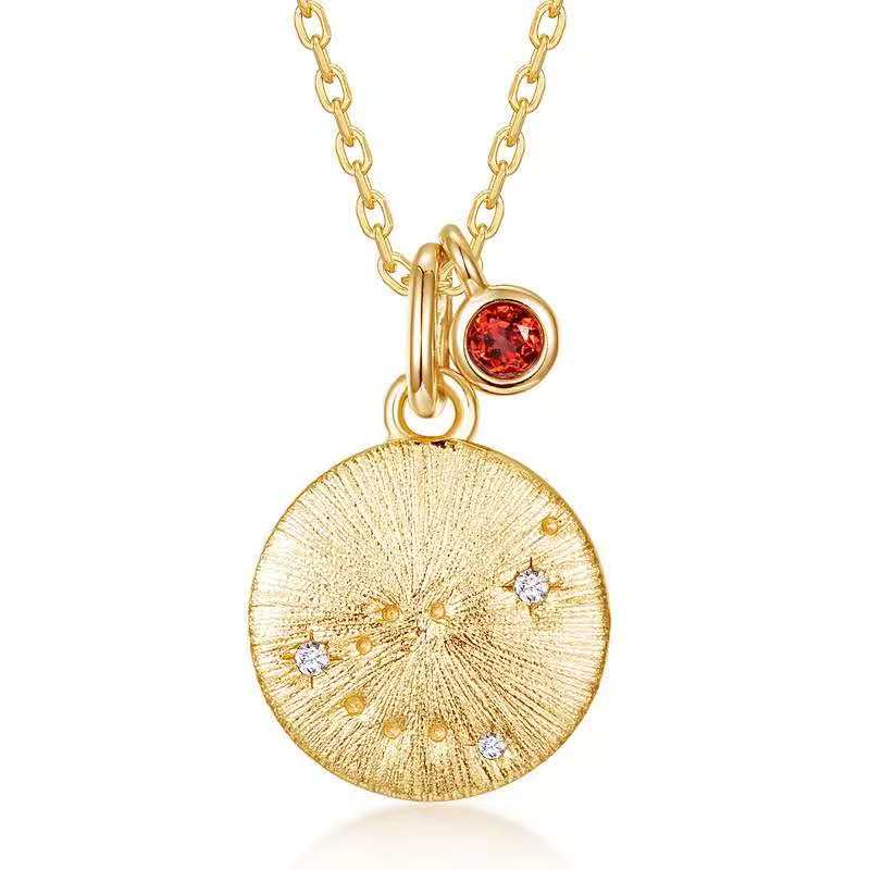 Zodiac Constellation Birthstone Necklace