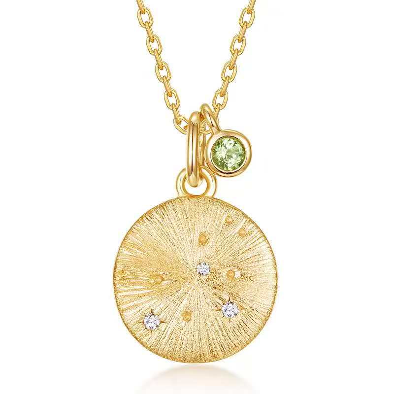 Zodiac Constellation Birthstone Necklace