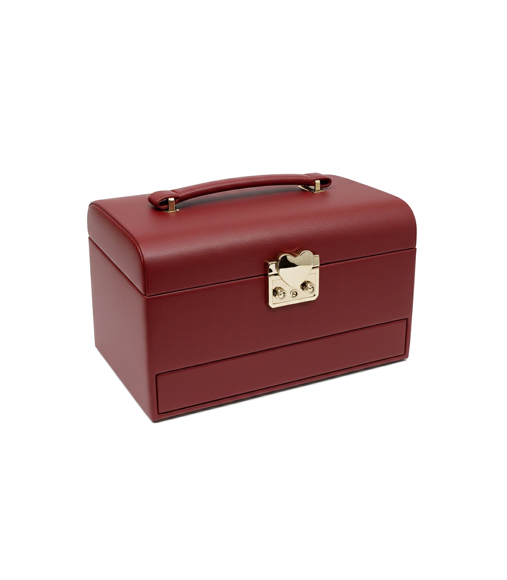 Red Vegan Leather Large Jewellery Box