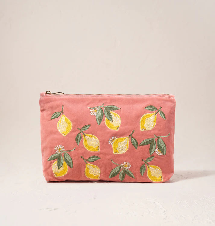 Elizabeth Scarlett Coral Lemon Everyday Pouch
