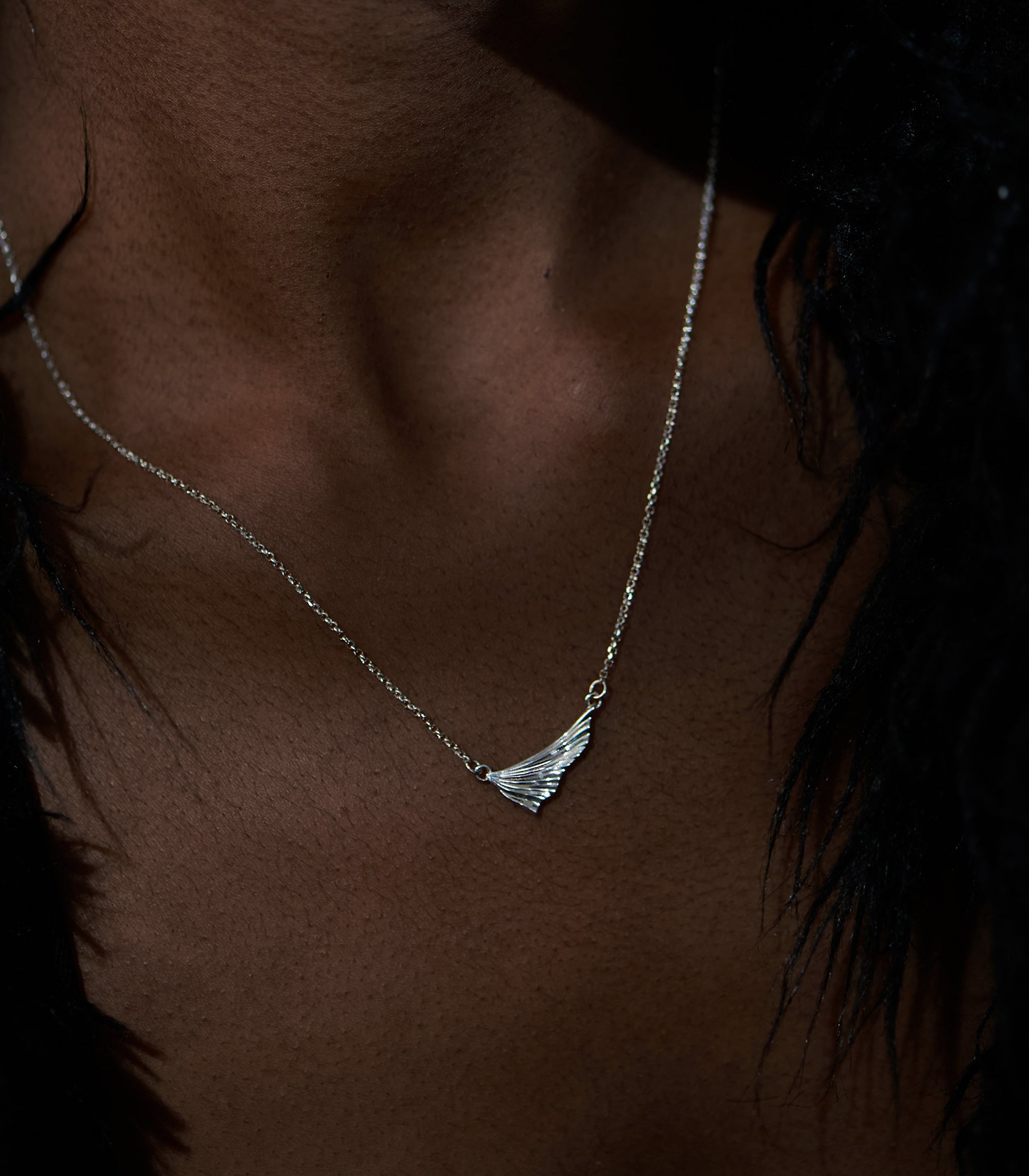 Selkie Fish Fin Mini Silver Necklace