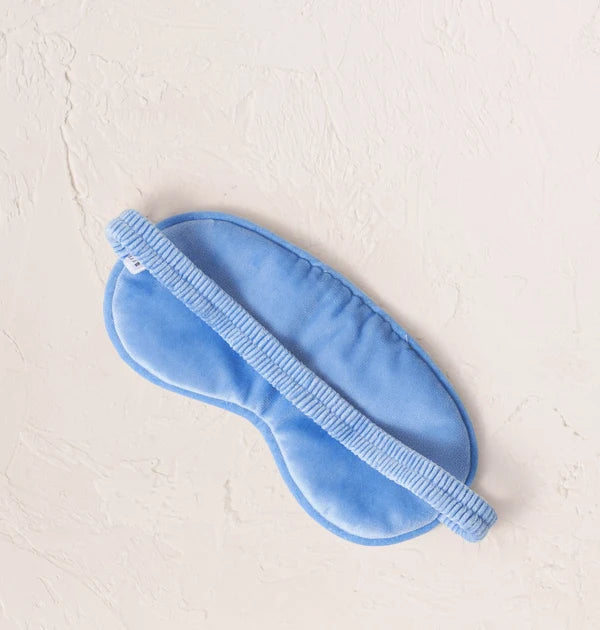 Elizabeth Scarlett Swimming Turtle Caribbean Blue Velvet Eye Mask