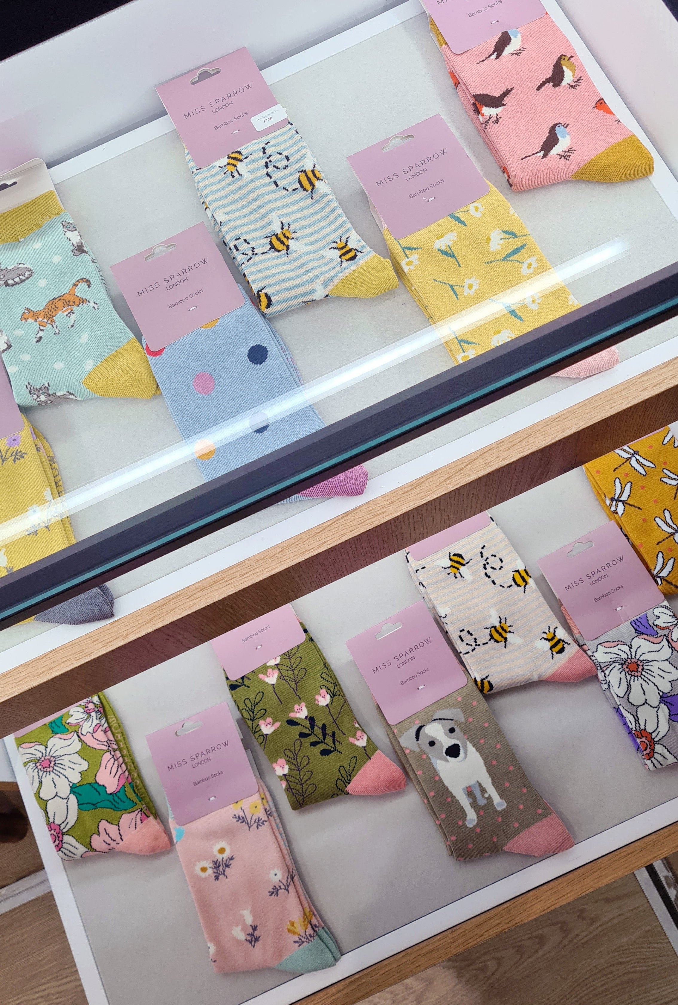 drawers of sweet cute adult women socks made of bamboo fabric and cotton. 