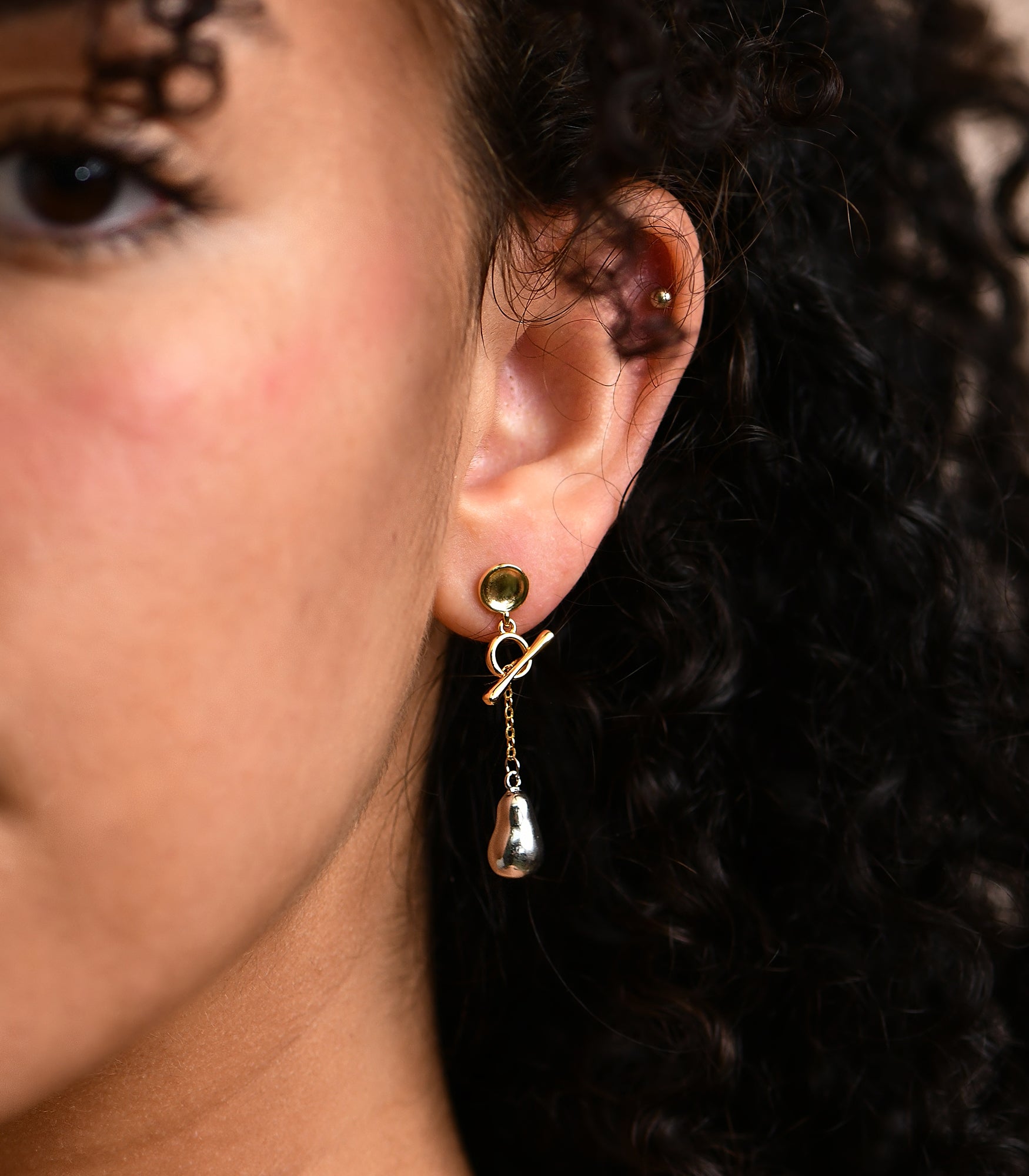 Metal drop new arrivals earrings