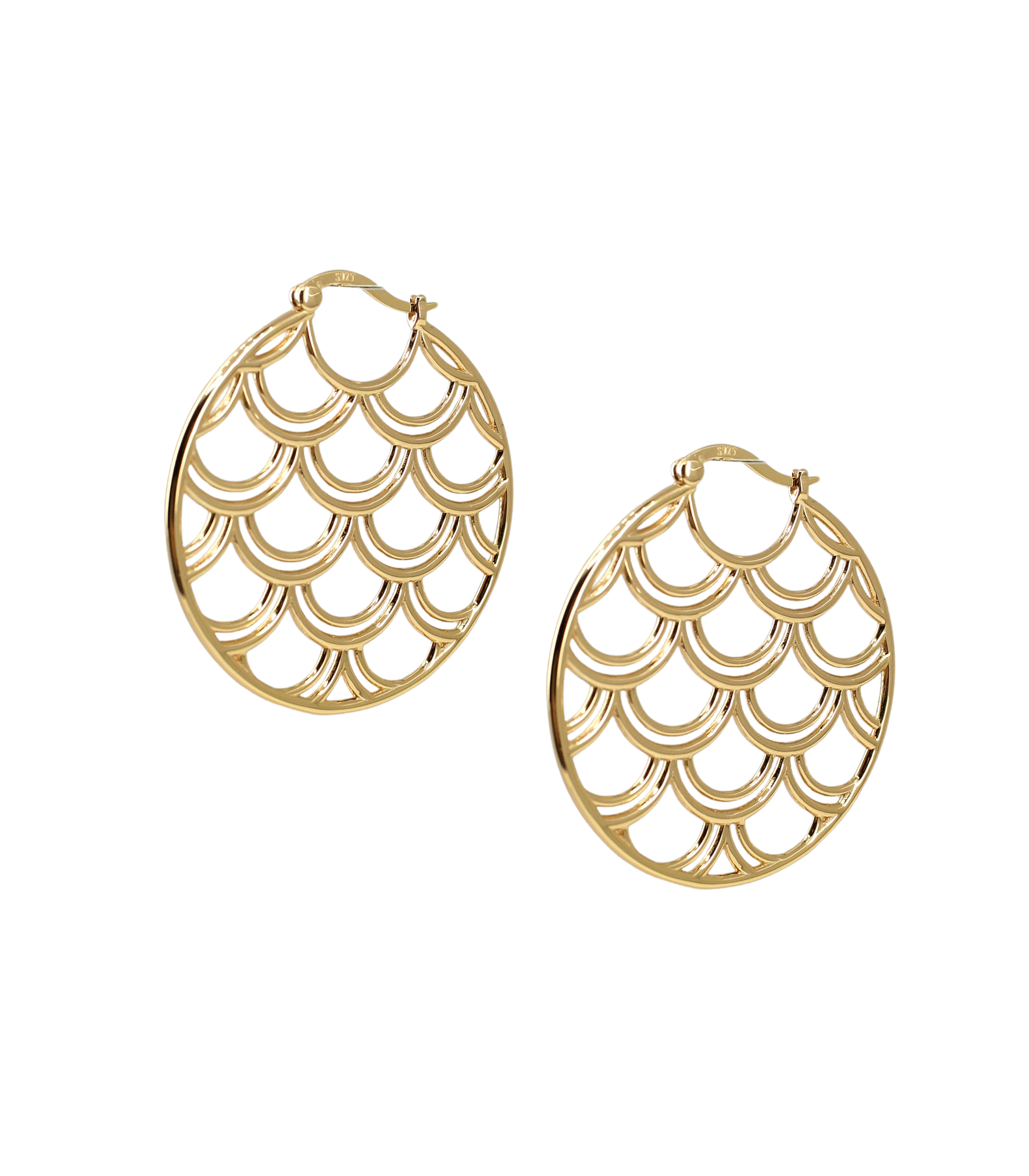 Fish Scales Earrings Medium Size