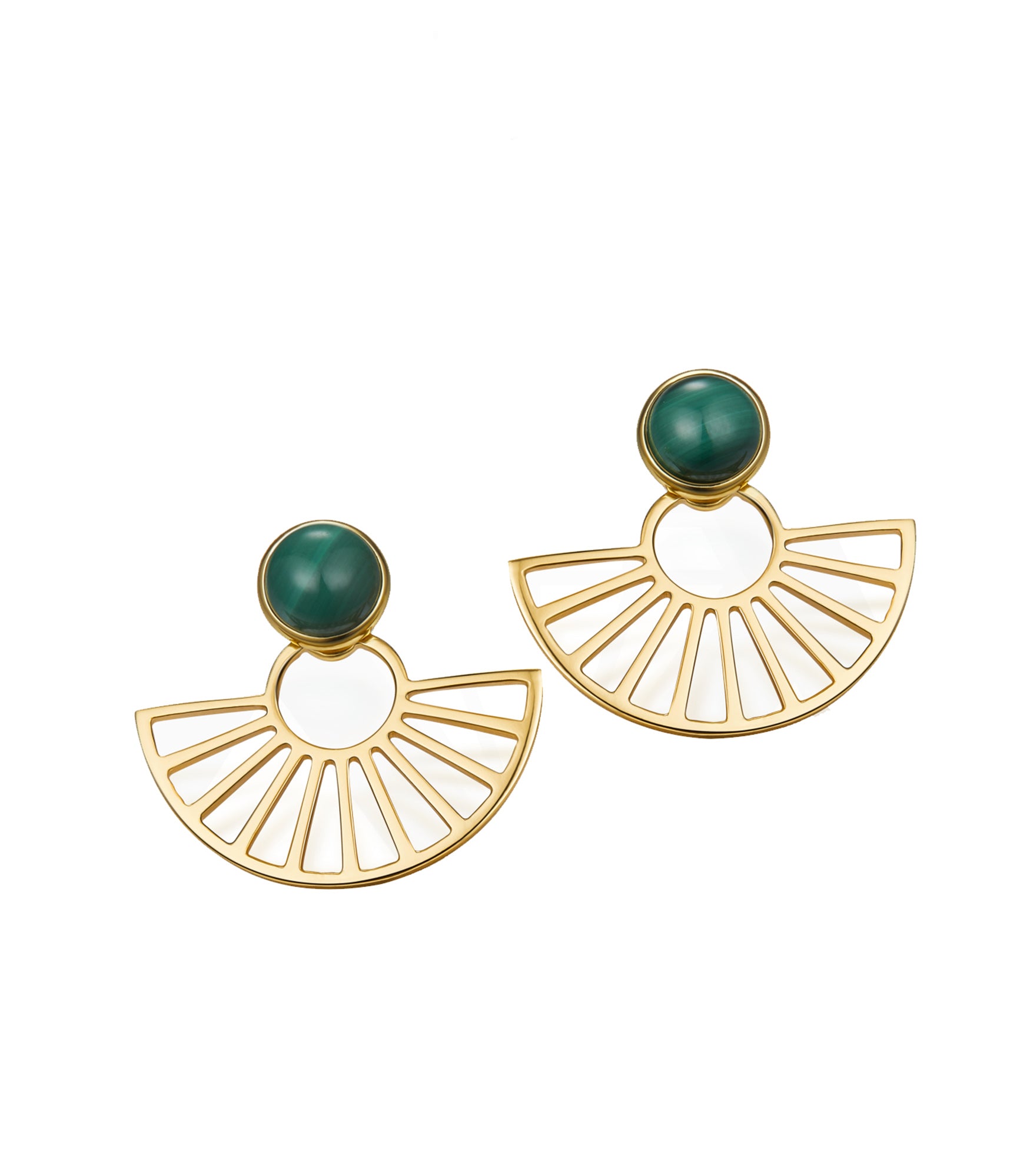 Nefet Malachite Detachable Earrings