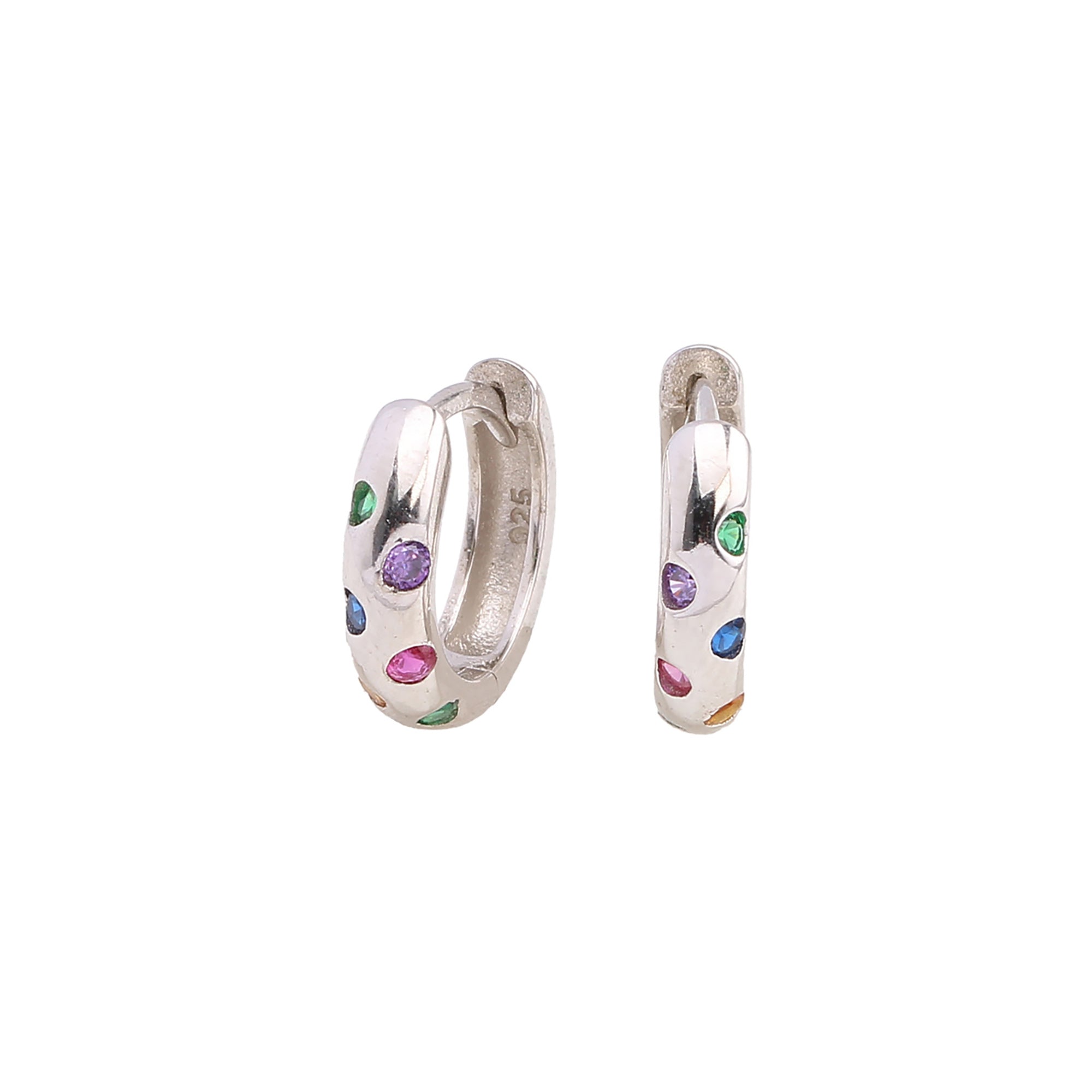 Rainbow Hoop Earrings